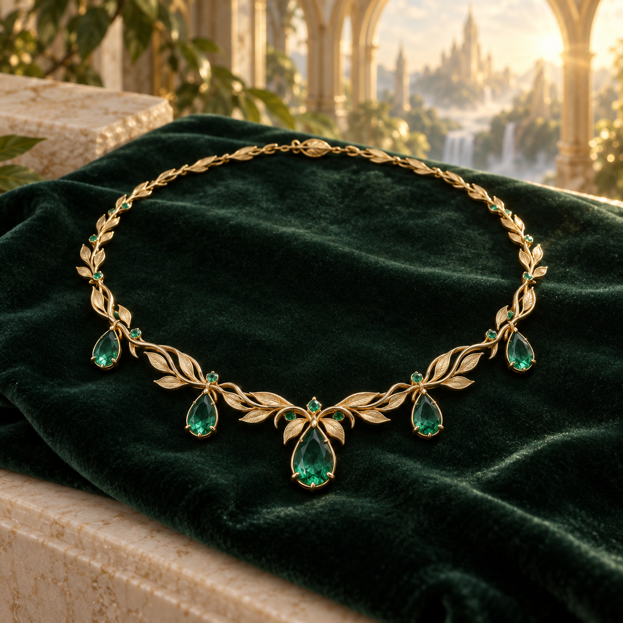 AI-generated Dawnleaf Necklace concept